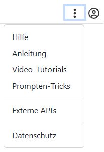 Admin-Menü mit externen APIs