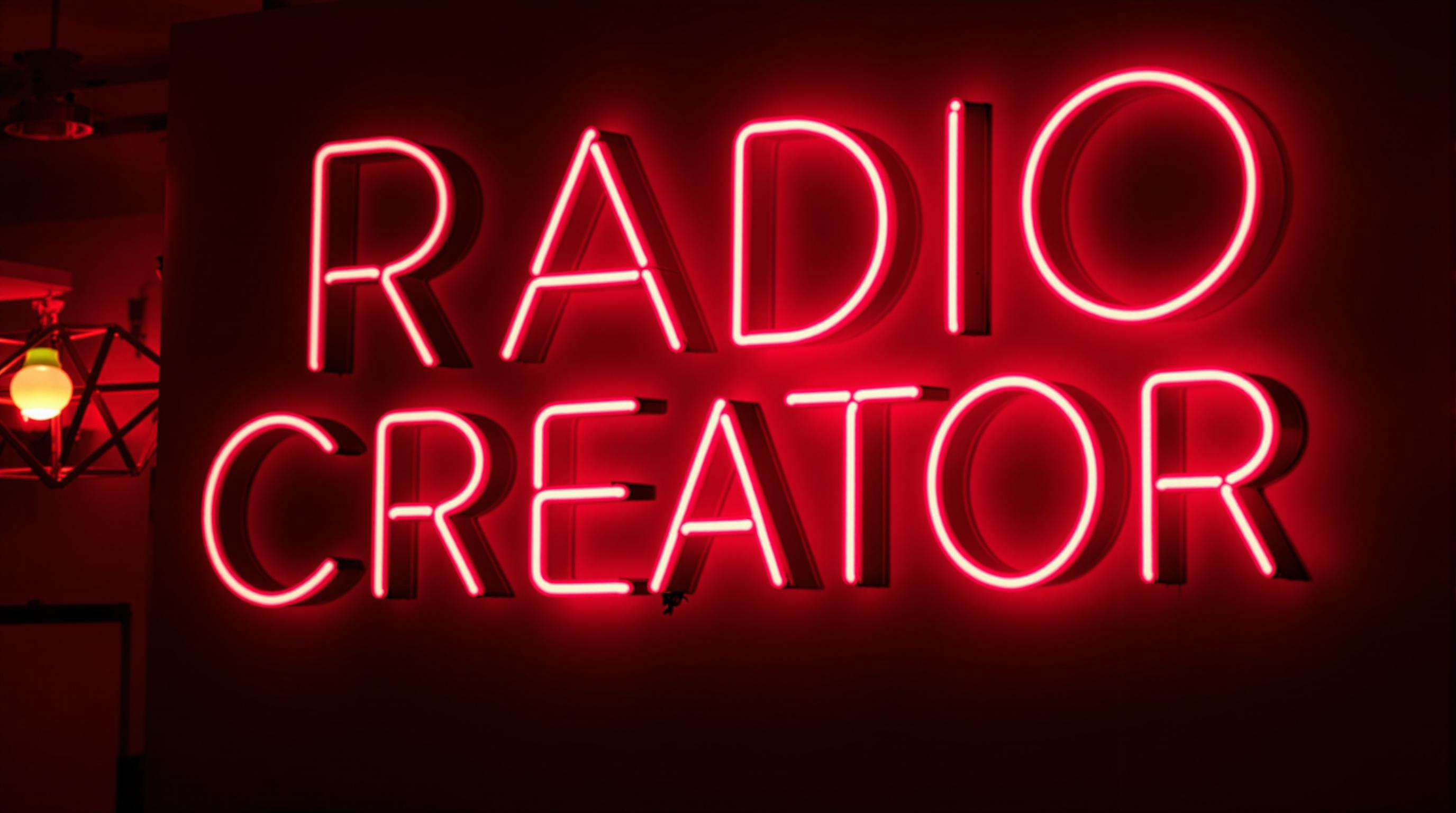 Ergebnis: Schriftmarke als neon-rote Leuchtreklame